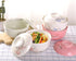 WHJY Japanese Creative Hand-painted Ceramic Tableware with Lid for Soup and Noodles, Heat Preservation Function, Blue