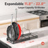 ORDORA Pots and Pans Organizer, Under Cabinet Rack with 12 Adjustable Dividers, 11.8''-22.8'' Kitchen Cabinet Organizer