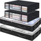 Under Bed Storage Containers, 4-Pack Large Bags Organizer with Clear Window and Handles for Bedding, Clothes, Black