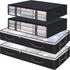 Under Bed Storage Containers, 4-Pack Large Bags Organizer with Clear Window and Handles for Bedding, Clothes, Black