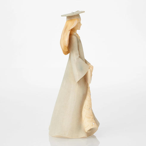Foundations Stone Resin Figurine, Graduation Girl, 7.68”