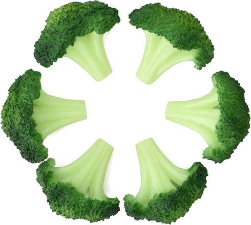 Fake Broccoli Slice Artificial Vegetables Simulation Plastic Lifelike for House Kitchen Party