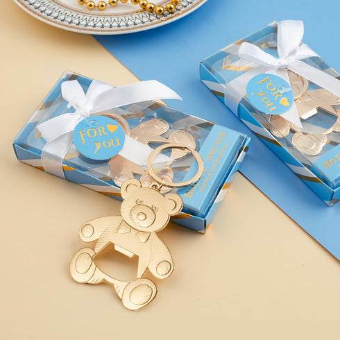 24/packs Baby bottle Opener Baby Shower Party Gift Bottle Opener Cute Bear Shape Bottle Opener Guest Wedding Party Gift