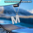 Bling Car Letter Charm, Cute Hanging Crystal Pendant Rear View Mirror Ornament, Rhinestone Women Auto Decoration (White