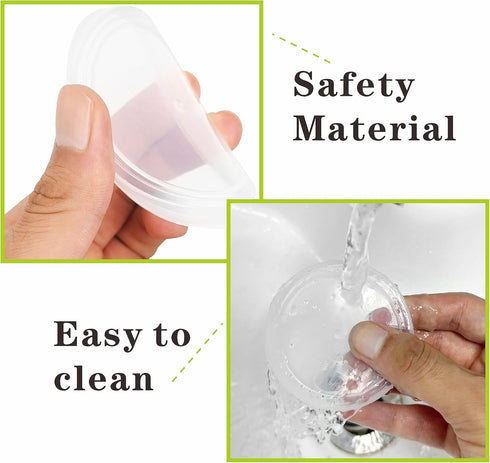 24 Set, Oui Yogurt Jar Lids - Pcs Clear Plastic Replacement Lids
