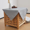Small Square Grey Tablecloth 24 x 24 Inch Polyester Fabric Washable Table