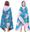 Axolotl Hooded Beach Towel for Boy, 35" x 60" Ocean Design Kids