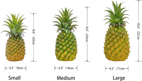 QIRMIZI Artificial Pineapple -Simulated Fruit Decoration, Lifelike Fake Fruit Model, Perfect for Home Decor, Kitchen