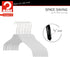 MAWA Ft Reston Lloyd Silhouette Non-Slip Space Saving Clothes Hanger, Set of 10, White