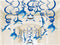 Shark Party Supplies Hanging Swirls, 30 PCS Kids Birthday Decorations for Shark Sea Themed Splash Ceiling Foil Ornaments