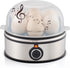 Elite Gourmet EGC855SS Easy Egg Cooker, 7-Egg Capacity, Soft, Medium, Hard-Boiled, Omelets,