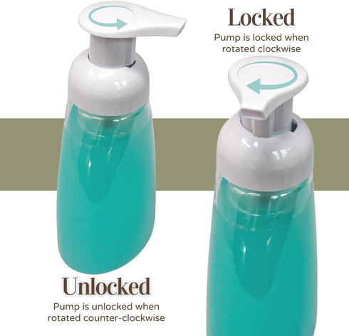 Clear Plastic Foaming Bathroom Countertop Soap Dispensers, Refillable Pump Bottles for Liquid Soap, 3 Pack