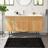 LIVEBOX Boho Bathroom Rug, 2' x 3' Washable Black Moroccan Throw Rug, Cotton Woven Area Rug with Tassel