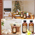 Uiifan 12 Pack Amber Glass Boston Round Bottles with Caps, 16 oz, Vanilla Extract Stickers
