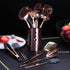 Copper Kitchen Utensils Set, 13 Pieces Stainless Steel Cooking Tools with Titanium Rose Gold Plating and Holder