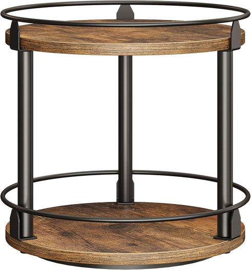 YATINEY Lazy Susan Organizer, Rotating Spice Rack, 2 Tier Spice Turntable Organizer,