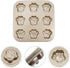 Luxshiny Round Cake Pans Muffin Pan, 9 Cup Cat Paw Shaped Non-stick Cupcake Baking Pan
