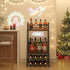 4-Tier LOTEYIKE Trapezoid Wine Rack Freestanding Floor, Stepped Mini Liquor Cabinet Corner Bar Stand Whiskey Liquor