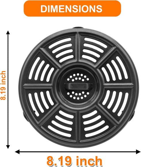 GXF Air Fryer Grill Pan for Ninja 4 QT AF101, 5.5 Quart AF161, Non-Stick Round Grill Plate, Dishwasher Safe