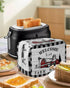 Welcome to Our Farm House 4 Slice Toaster Cover, Black and White Checkered, Large Kitchen Appliance Protection