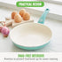 GreenLife 8” Frying Pan Skillet & Silicone Spatula, PFOA/PFAS-Free Ceramic Nonstick Cookware Set (Turquoise)