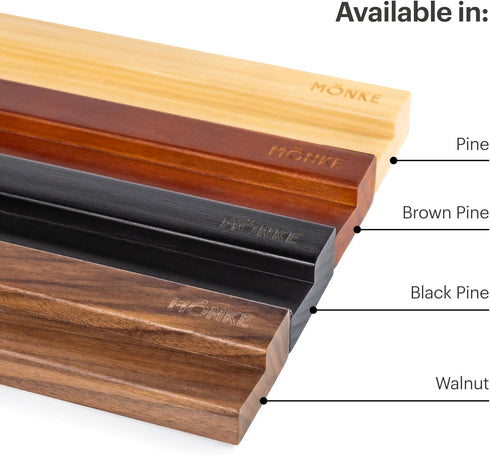 Vinyl Record Wall Mount - Elegant Solid Wood Display Ledge for Any Size Records (Brown)
