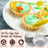 ISKYBOB 20 Pack Egg Tart Aluminum Cupcake Cake Cookie Mold Tin, Reusable Baking Tool (M)