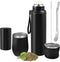 Suclain 3 Pieces Yerba Mate Kit, 12 oz Cup and 34 oz Stainless Steel Thermal Bottle Set, Black
