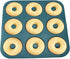 Large Professional Grade Donut Pan for Baking, 9 Cavity Non-Stick Bagel Pan, BPA Free 11.2 x 11.1 Inches