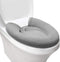 Toilet Seat Cover, Bathroom Soft Thicker Warmer with Snaps, Stretchable Washable Fiber Cloth Covers (Grey)