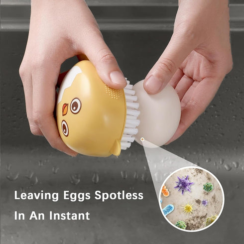 1pcs Lumkew Egg Washer Cleaner for Fresh Eggs, Universal Egg Wash and Brush Scrubber for Cleaning Eggshell,Cute Chicken