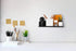 Made in USA Black Stick-On Removable Adhesive Floating Wall Shelf, Durable Textured ABS Plastic with Lipped Edges