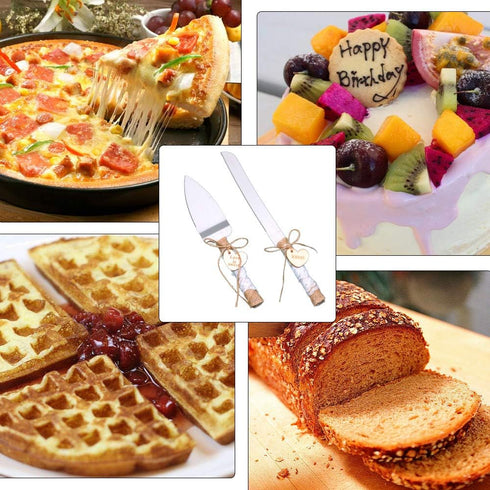 Rustic Love Sign Wedding Cake Knife and Server Set - Rustic Wedding Cake Knife for Parties and Anniversaries