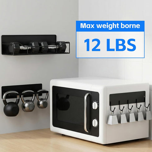 FancyMule 5 Pack Magnetic Spice Rack for Refrigerator, Magnetic Fridge Organizer Shelves, Strong Magnetic Hold, No