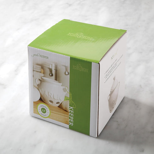 5.25" 4.25" 5.5" Fox Run Garlic Keeper and Storage, White Ceramic, x x