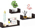 FURINNO Indo Wall Mounted Floating Shelves, Espresso