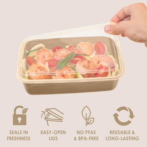 20-Piece 1-Compartment Bentgo Prep - Reusable Meal Prep Containers with Lids, PFAS & BPA Free Materials, Durable