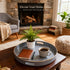 13 Zosenley Decorative Tray, Round Plastic Tray with Handles, Modern Vanity Tray and Serving Tray for Ottoman, Coffee