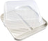 Nordic Ware Slanted Bacon and Meat Tray with Lid, White
