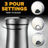 The Original Salt and Pepper Shakers Set - Silver Spice Dispenser with Adjustable Pour Holes, Stainless Steel, 2 Bottles