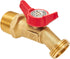 RouLiPouLi 3/4" 3/4" 1/4 2pcs(3/4" Outdoor Garden Hose Faucet Ball Valve Hose Bibb Shut Off Valve Male NPT x Male GHT