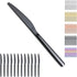 Black Dinner Knives Set, 12 Pieces, Titanium Plating Stainless Steel, Dishwasher Safe Cutlery Set