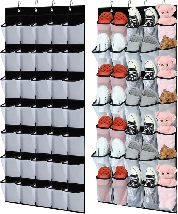Windyun 2 Pcs 70 Large over The Door Shoe Organizer Hanging Shoe