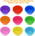 54 Pack Silicone Muffin Cups, Selizo Reusable Cupcake Baking Cups for Muffins, Cupcakes, and Candies