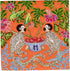 Caspari Monkeys Paper Cocktail Napkins - Two Packs of 20 in Orange