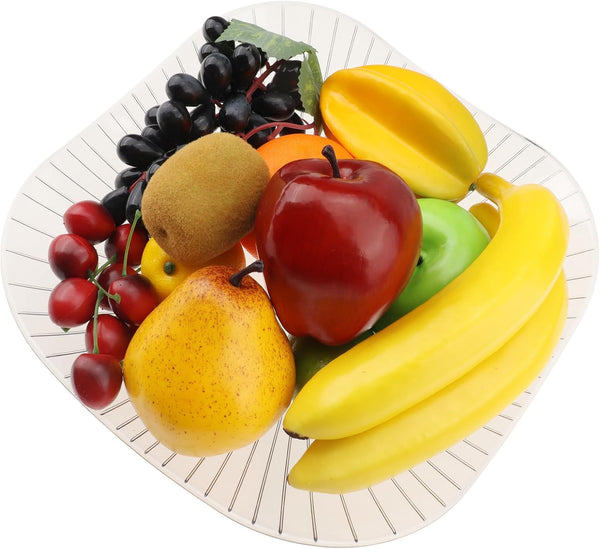 ginojex 21 Pcs Simulation Fruits Mixed Set Lifelike Artificial Grape Fake Apple Lemon