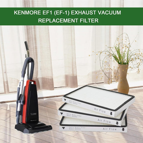 EZ SPARES 3 PCS Compatible with Kenmore EF1 (EF-1) Exhaust Vacuum Filter, Compares to 86889 HEPA Filter