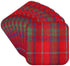 3dRose Traditional Red Tartan Pattern-Scottish Plaid with Green and Blue Checks-Soft Coasters, Set of 8