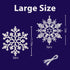 Silver Snowflake Ornaments, 6 Pack Large Plastic Christmas Decorations for Winter Wonderland Tree