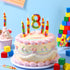 MTLEE 9 1-9 8) Pcs Building Block Candles Number Building Block Candle Numeral Birthday Cake Topper Cupcake